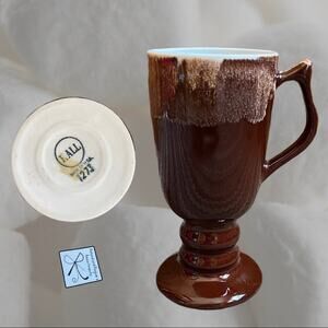 Hall 1273 Drip Glaze Irish Coffee Pedestal Mug